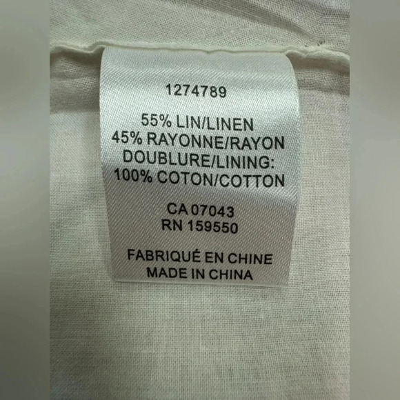 Rachel Zoe NWT Linen Blend Crop Tank Tie Up Floral Pink/White/Gold Size Medium - Picture 8 of 8